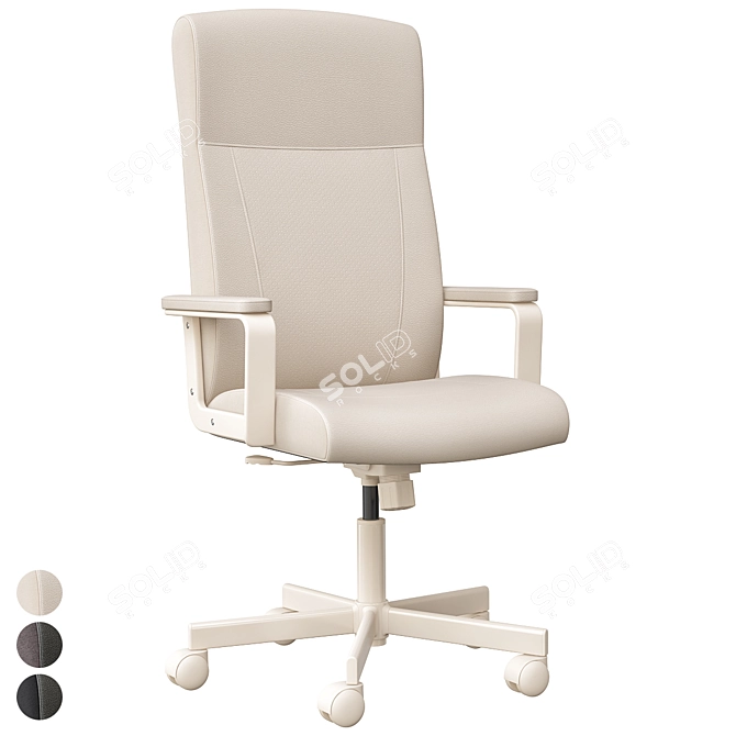 Elegant Millberget Swivel Chair 3D model image 2