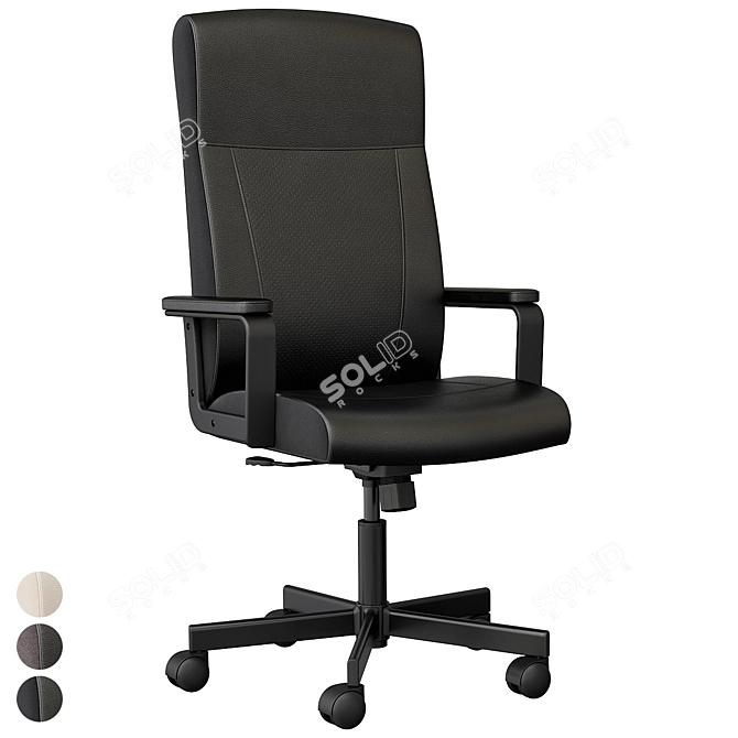 Elegant Millberget Swivel Chair 3D model image 3