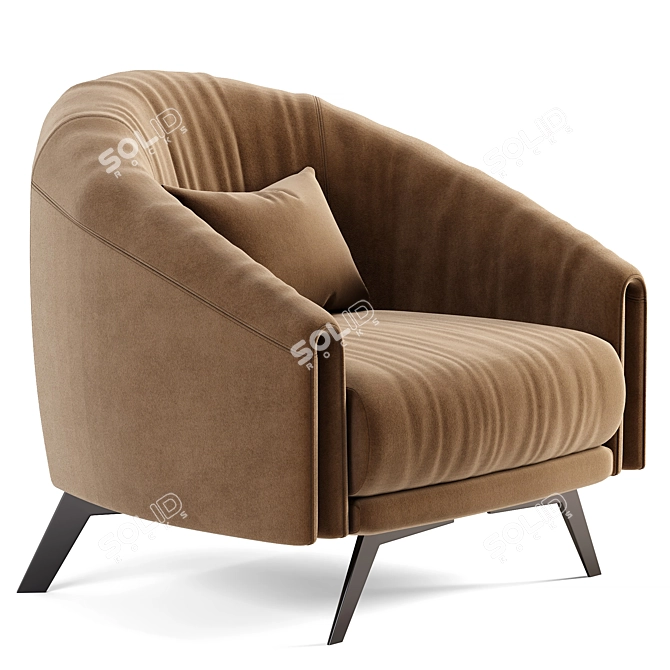 SADDLE Armchair: Modern Comfort for Your Home 3D model image 1