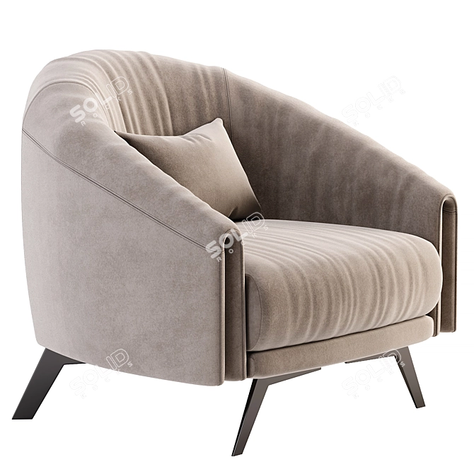 SADDLE Armchair: Modern Comfort for Your Home 3D model image 2