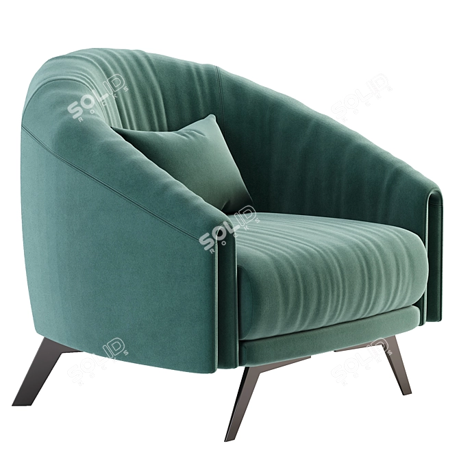 SADDLE Armchair: Modern Comfort for Your Home 3D model image 3