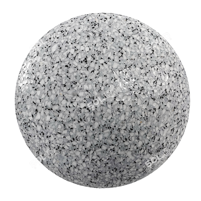 Euval Terrazzo 34: Seamless Terrazzo Marble PBR Texture 3D model image 1