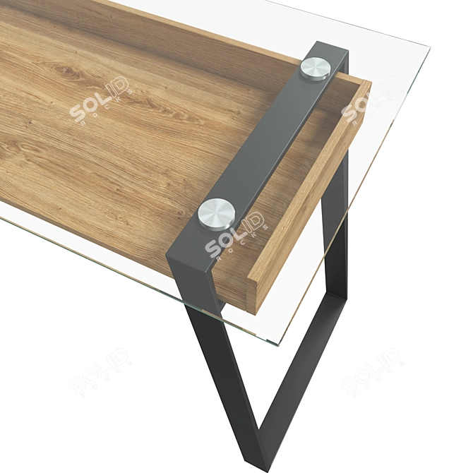 Dexter Compact Office Desk 3D model image 2