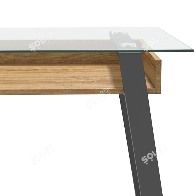 Dexter Compact Office Desk 3D model image 3