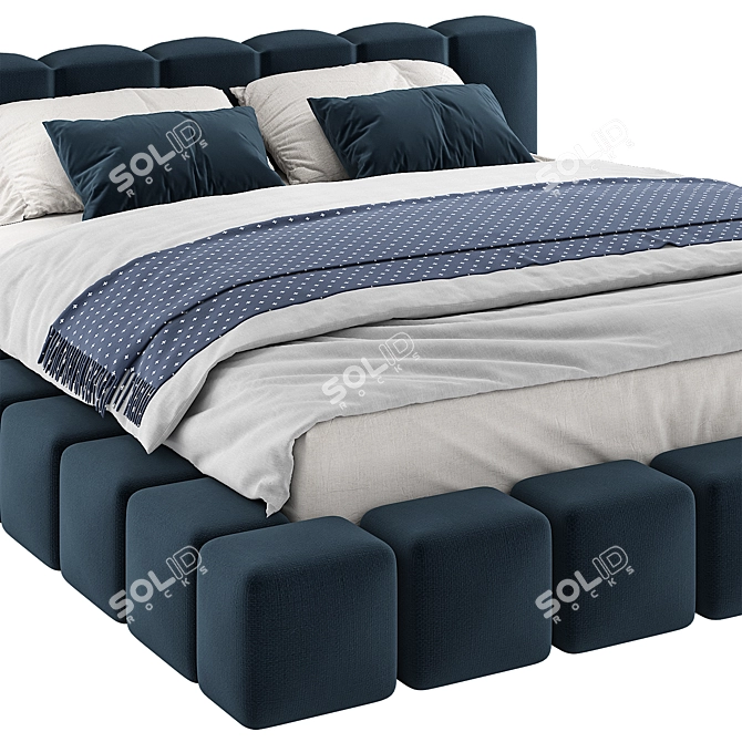 Saba Pixel: Versatile Modern Bed 3D model image 2