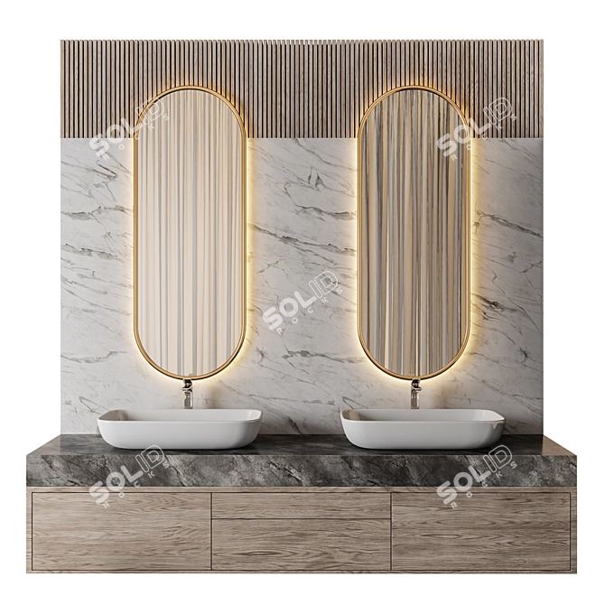 Luxury Bathroom 77: 3Dmax 2014, OBJ, Corona+Vray 3D model image 1