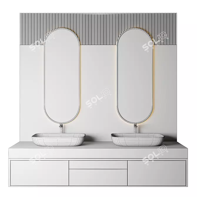 Luxury Bathroom 77: 3Dmax 2014, OBJ, Corona+Vray 3D model image 2