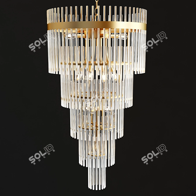 Elegant YARA L Chandelier: Timeless Beauty 3D model image 2