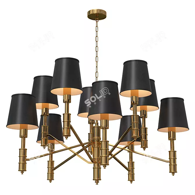 Stunning Flagship Volzhsk Chandelier 3D model image 2