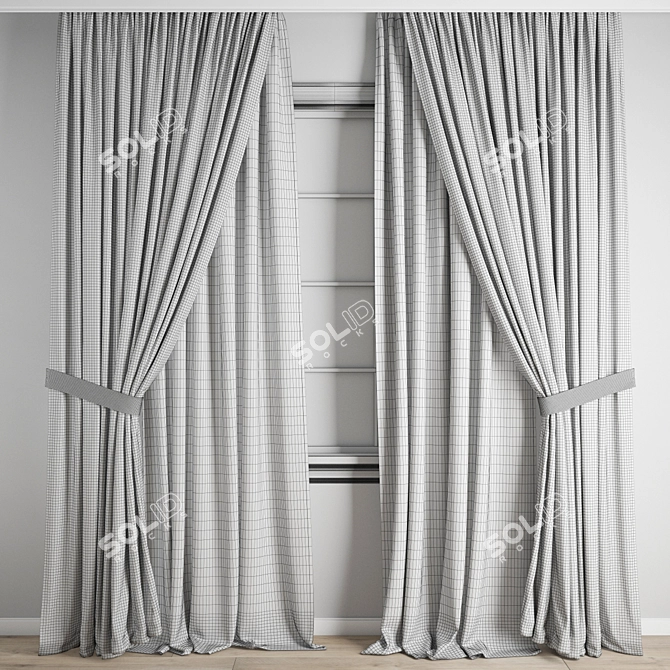 Premium Polygonal Curtain Model 3D model image 4