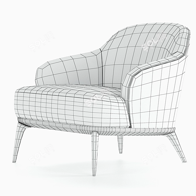 Modern Minotti Leslie Armchair 3D model image 6