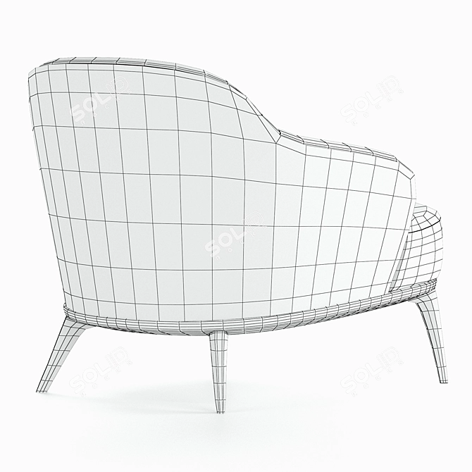 Modern Minotti Leslie Armchair 3D model image 7