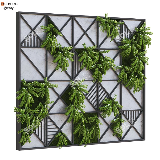 GreenWall 263: Vertical Plant Set 3D model image 1