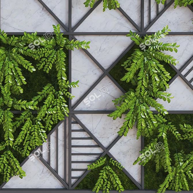 GreenWall 263: Vertical Plant Set 3D model image 3