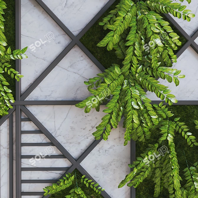 GreenWall 263: Vertical Plant Set 3D model image 4