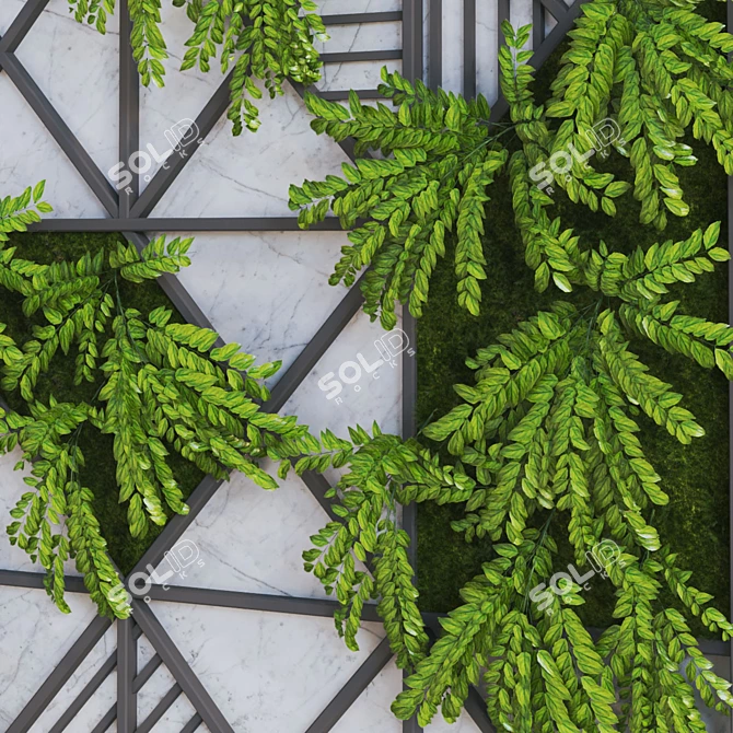 GreenWall 263: Vertical Plant Set 3D model image 5