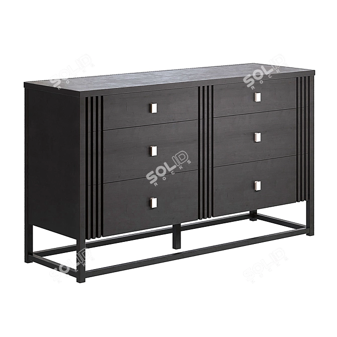 North Side Wide Chest of Drawers 3D model image 1