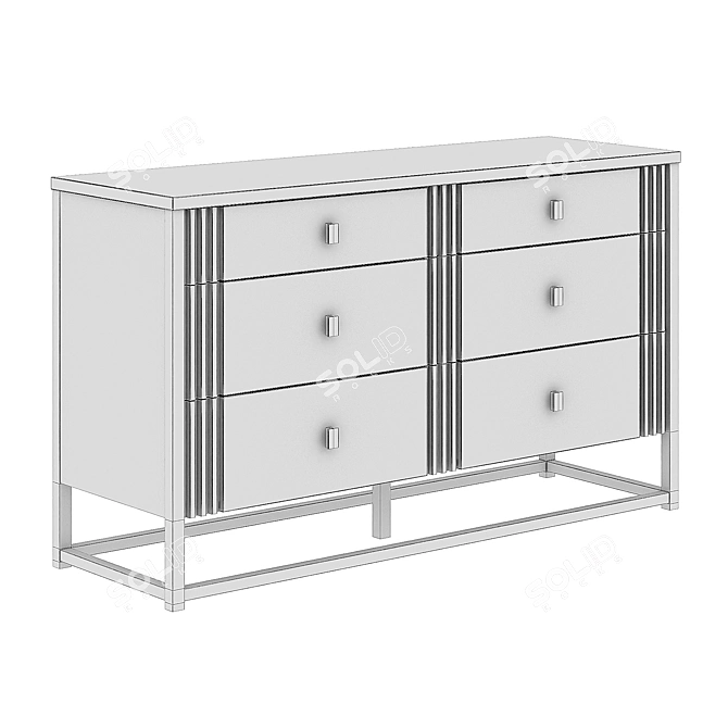 North Side Wide Chest of Drawers 3D model image 3