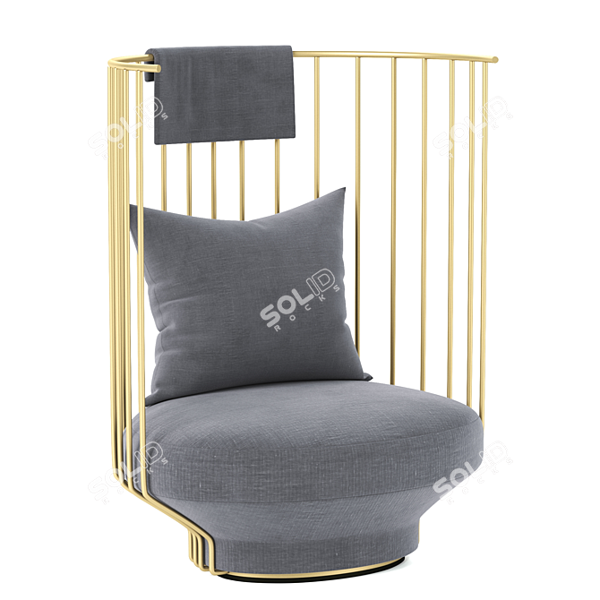 Elegant Paradise Bird Chair 3D model image 1