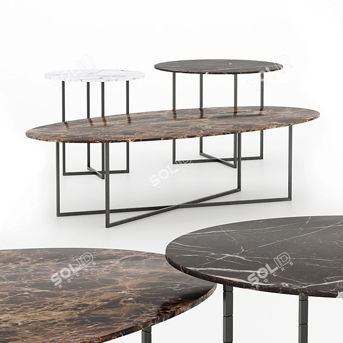 Elegant SABI Coffee Table: Stylish, Versatile. 3D model image 1