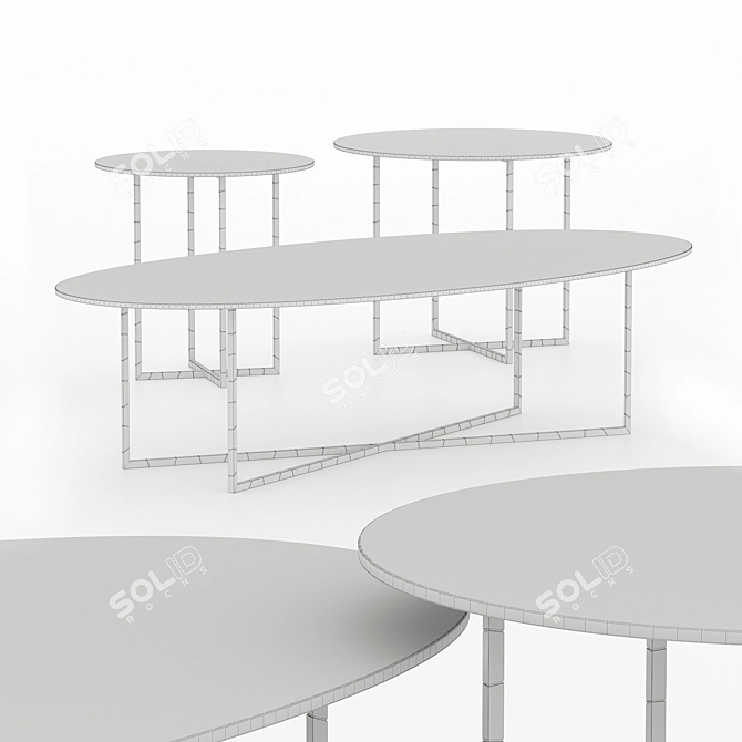 Elegant SABI Coffee Table: Stylish, Versatile. 3D model image 2