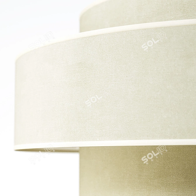 Natural Linen Lampshade 3D model image 4
