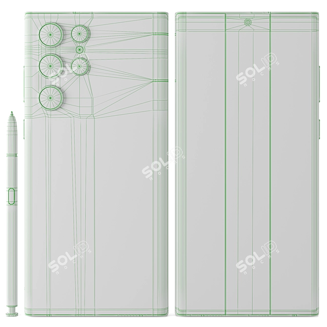 Samsung Galaxy S22 Ultra: All-Color Smartphone 3D model image 7