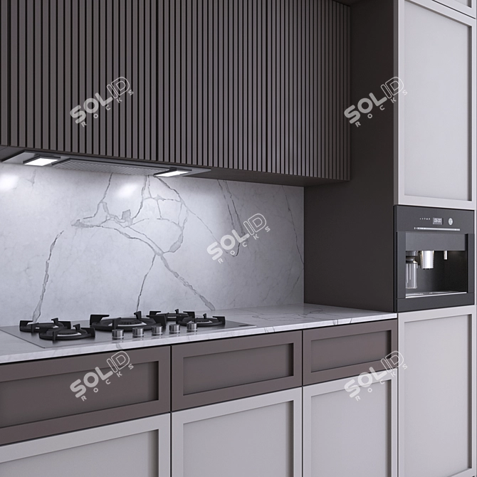 NeoClassic 27: Corner Kitchen with Appliances 3D model image 2