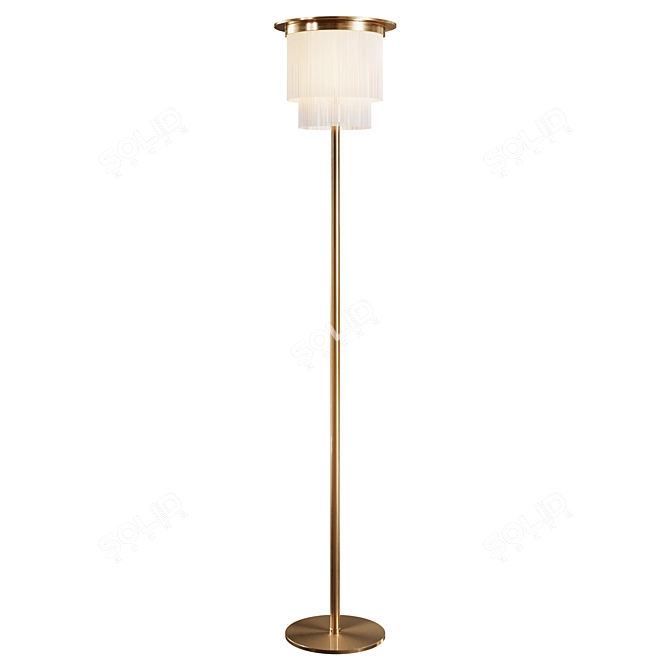 Houtique Cream Floor Lamp: Sleek & Stylish Illuminate 3D model image 1