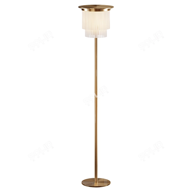 Houtique Cream Floor Lamp: Sleek & Stylish Illuminate 3D model image 2