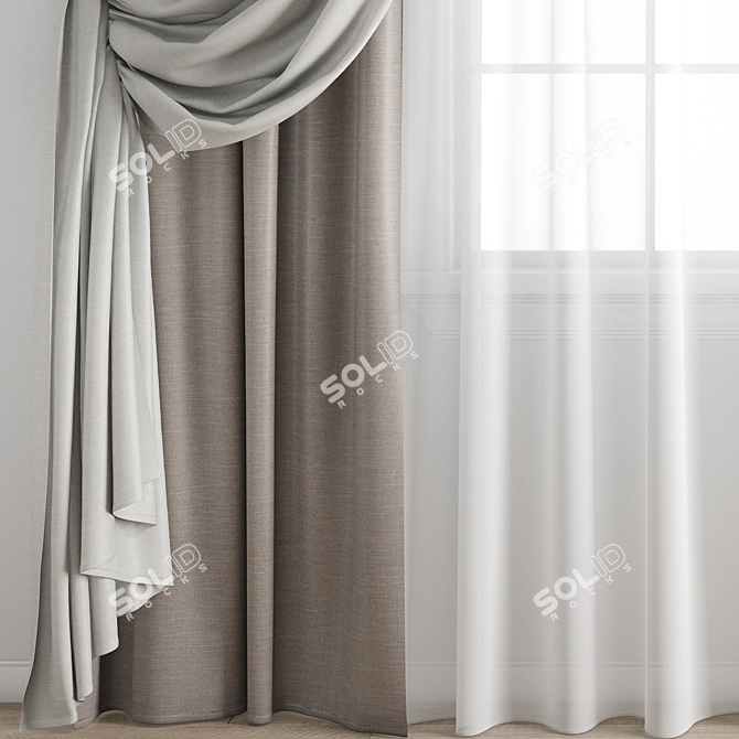 Polygonal Model Curtain 3D model image 2