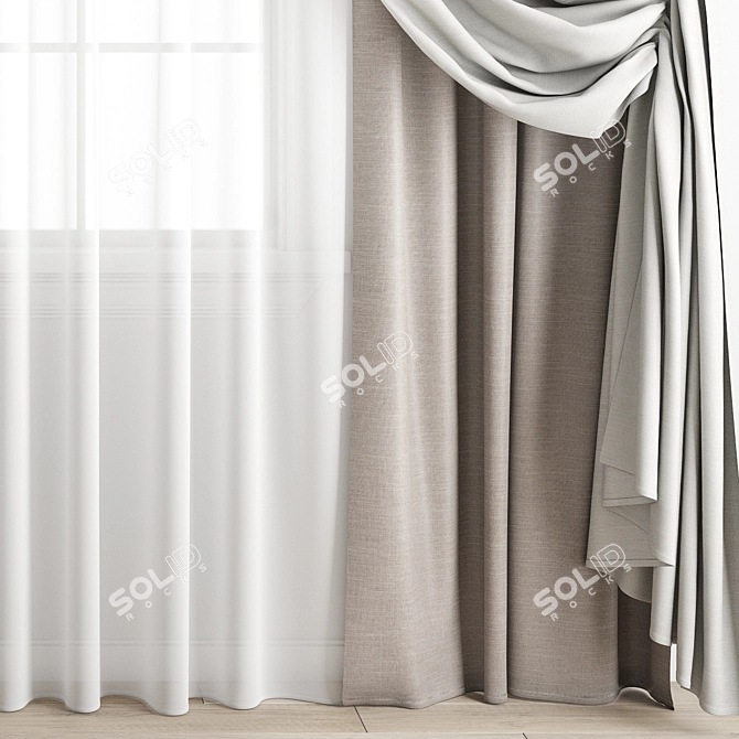 Polygonal Model Curtain 3D model image 3