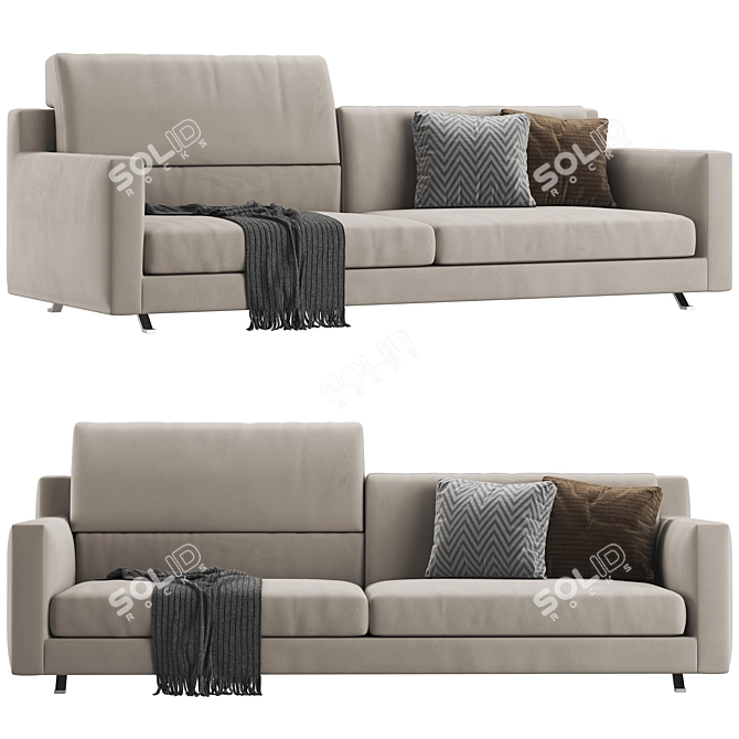 Elegant Frigerio James Sofa 3D model image 2