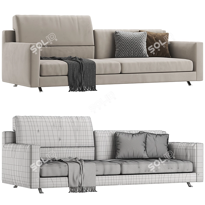 Elegant Frigerio James Sofa 3D model image 3