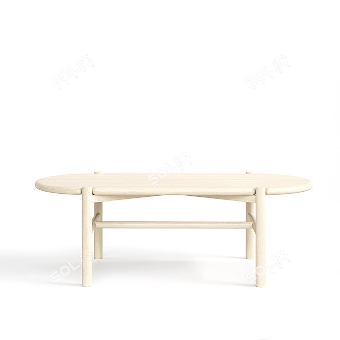 Customizable OM DT 042 Wooden Desk 3D model image 5