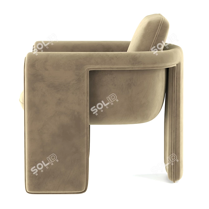 Velvet Floria Chair: Luxuriously Comfortable 3D model image 4