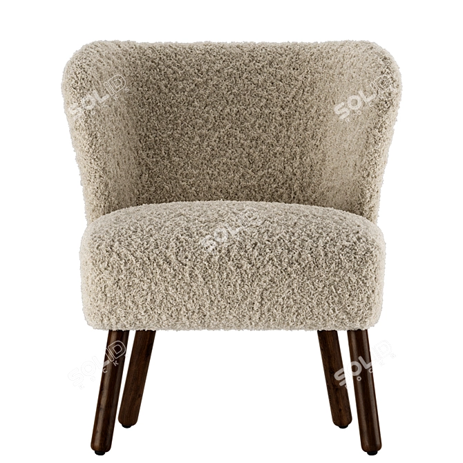 Zara Home Terry Armchair 3D model image 3