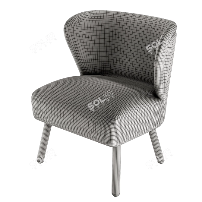 Zara Home Terry Armchair 3D model image 4