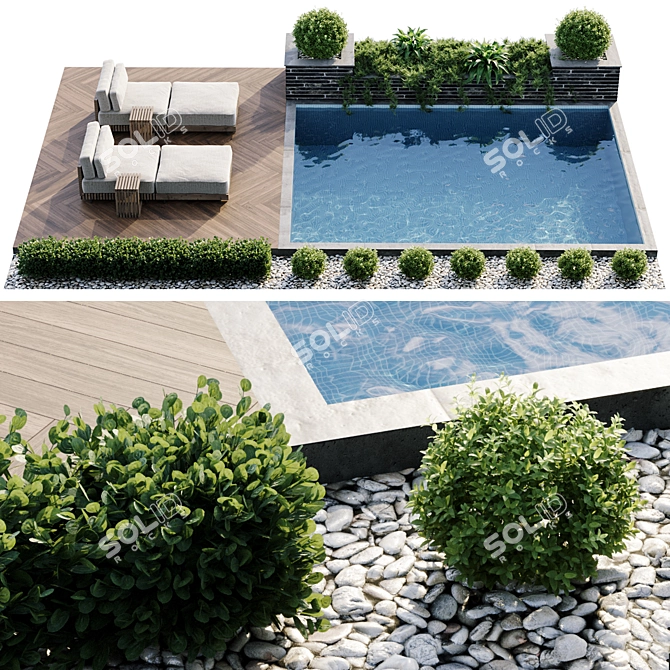 Versatile Swimming Pool Solution 3D model image 1