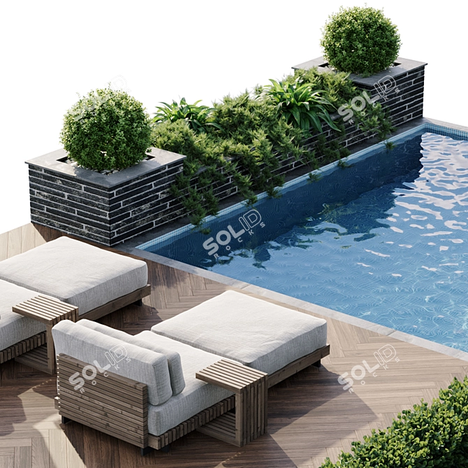 Versatile Swimming Pool Solution 3D model image 3