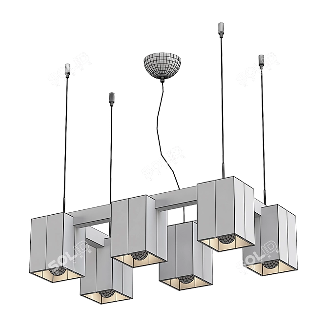 Modern Lightstar Qubica 805060 Pendant 3D model image 2