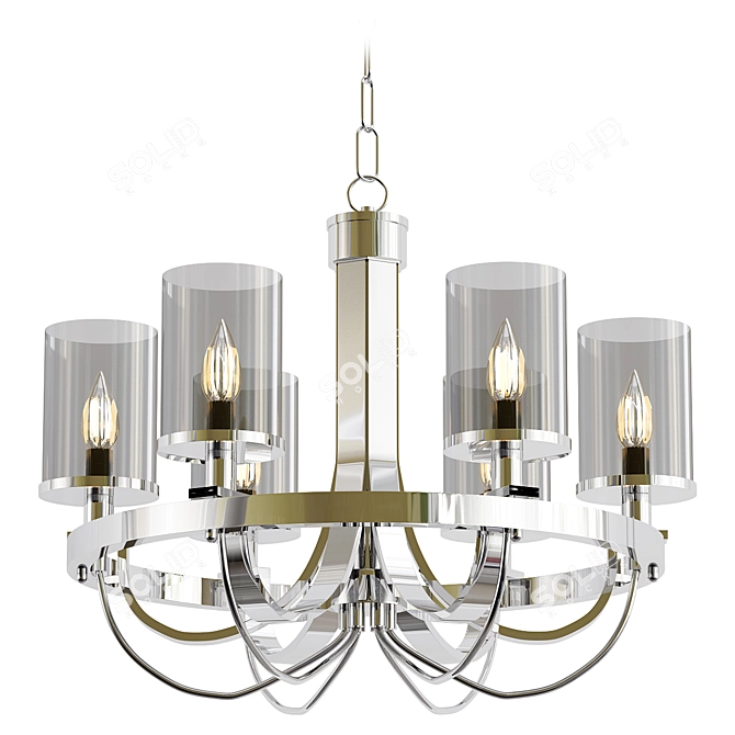 Elegant Ombra Pendant Light 3D model image 1