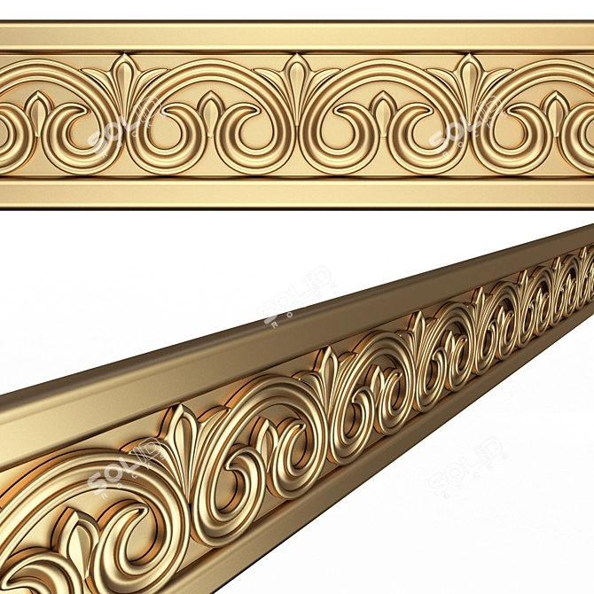 Elegant Ornament Molding 03 3D model image 1