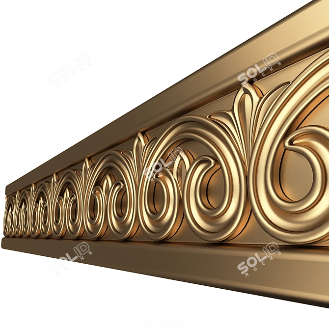 Elegant Ornament Molding 03 3D model image 4