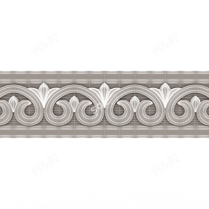 Elegant Ornament Molding 03 3D model image 6