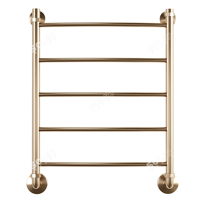 Bronze Water Heated Towel Rail - EWRIKA Sappho D 70x50 3D model image 1