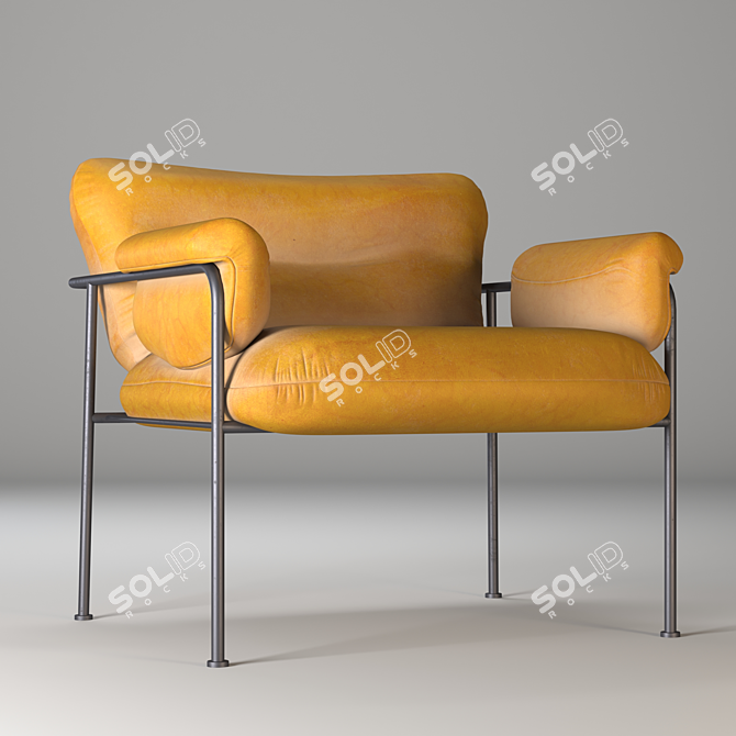 Elegant Armchair with 3D Modeling 3D model image 1