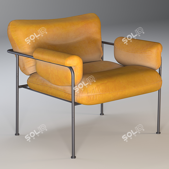 Elegant Armchair with 3D Modeling 3D model image 2