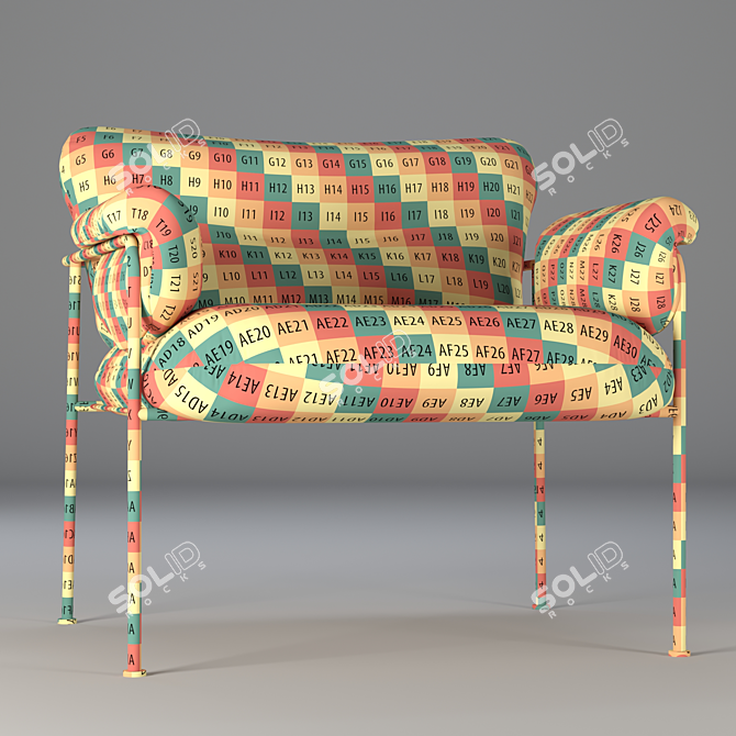 Elegant Armchair with 3D Modeling 3D model image 4