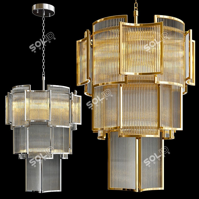 Elevate your space with Eichholtz Chandelier 3D model image 1